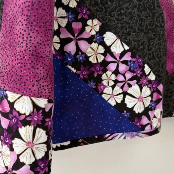 HOMEMADE | Quilted Patchwork Floral Open Jacket - Picture 11 of 16